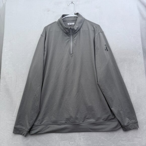 Peter Millar 1/4 Zip Pullover Mens 2XL Gray Glen Oaks Golf Country Club - Picture 1 of 10